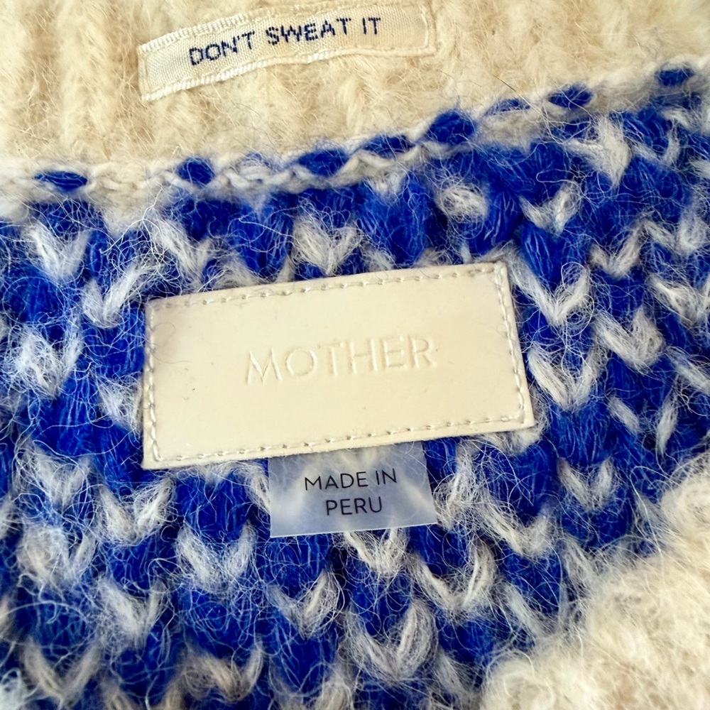 MOTHER Blue and White Sweater - Picture 2 of 8